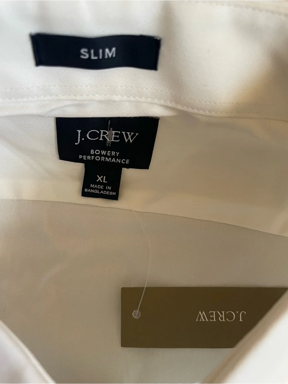 J. CREW Slim Bowery performance stretch dress shirt spread collar XL $98 CA351